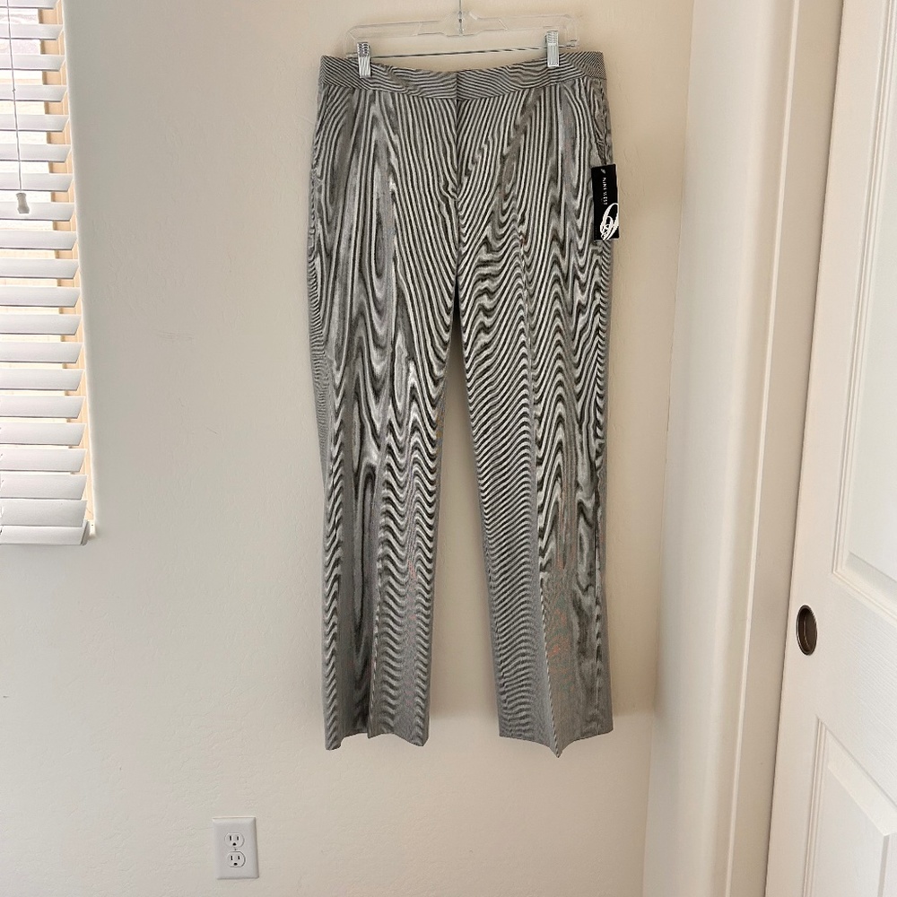 Nine West 3Piece Pinstripe Suit black &White Sz12